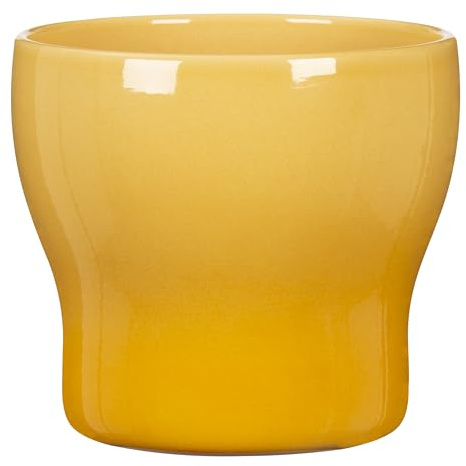 Scheurich Fun Fiesta Blumentopf aus Keramik, Gelb, Ø 17,3 cm, H 15,7 cm