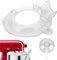 Linkidea Pouring Shield with Suction Cup Hook for Kitchen Aid Tilt Head 4.5-5QT (for Stainless Steel Bowls Only), Mixers Bowl Cover Splash Guard for Kitchen Aid Accessories and Attachments