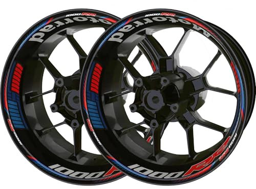 CYDJML Reifenaufkleber-Set Motorrad-Felgenaufkleber Für M1000RR M 1000 M1000 RR Regenbeständige Aufkleber Motorrad-Radnabenaufkleber