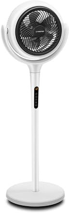 TROTEC Standventilator TVE 200 S – 50 W, Ø 40 cm, 3 Stufen, 5 Rotorblätter, Oszillation, höhenverstellbar, leise Raumkühlung für Büro, Schlafzimmer & Wohnzimmer, weiß