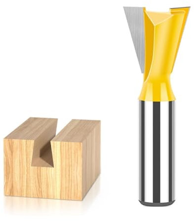 Dovetail Router Bits 1/4 Inch Shank Half-Blind & Through Dovetail Joint Router Bit 1/4 3/8 1/2 9/16 5/8 3/4 7/8 1 1-1/8(1pcs,1/2)