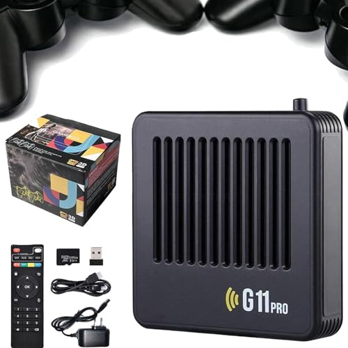 BLO2BIRO Retrowave G11 Pro Game Box,Wireless Retro Game Console,60000+ Retro Games,Nostalgic Box Game,Plug & Play Games Consoles Supports 40+ Emulators with 2 Wireless Dual Controllers(64G)