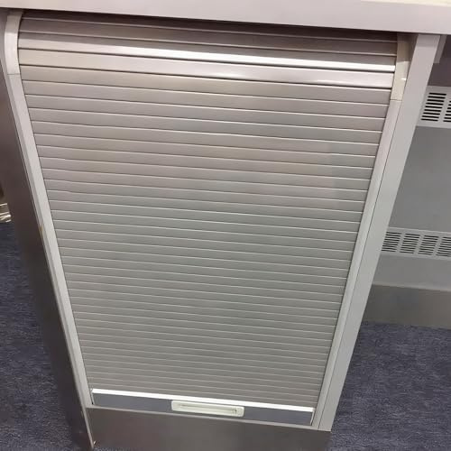 Portes tambour et rails avec poignée, portes coulissantes et enroulables flexibles en plastique pour cuisine, garage, buffet(20 x 20 inch)