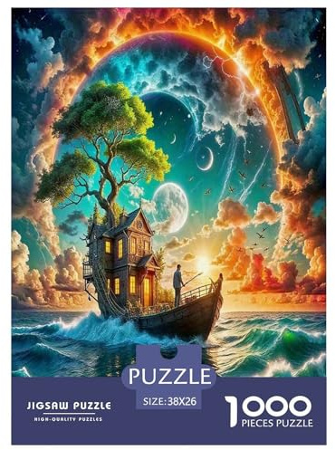 Fantasie Nacht Szene Puzzles 1000 Teile Schwer Puzzle Spielzeug Lernspiel Impossible Herausforderungsspielzeug Für Erwachsene Und Kinder in Bewährter 38x26cm/1000pcs