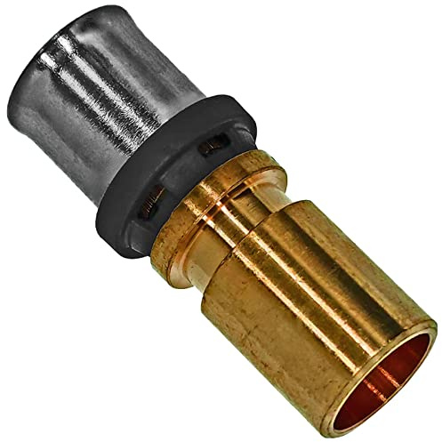 MegaHaustechnik Stutzen mit Außendurchmesser 22mm Pressfitting aus Messing für Mehrschichtverbundrohr 20x2 mm Außendurchmesser x Wandstärke Trinkwasser geeignet TH U Profil Kontur