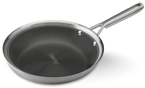 Castey - Sartén de Inducción Malmö Trimetal BeeTech, Modelo MBE-S26, Tamaño 26 cm, Acero Inoxidable 18/10 y Mango Ergonómico, Revestimiento Cerámico BeeTech Sin PFAS, para Todas las Cocinas