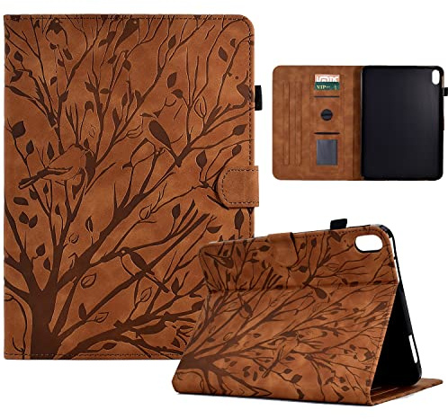 PREDCFVY Custodia vintage per tablet per iPad (10a generazione) 2022, per cover da 11,9 pollici, pelle PU di alta qualità, visualizzazione multi-angolo con 2 slot per carte di credito/spegnimento
