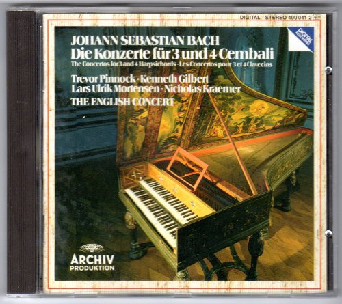 Bach: Concertos for 3 & 4 harpsichords (BWV 1063-1065) /Pinnock · Gilbert · Mortensen · N Kraemer · English Concert