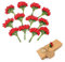 JZK 144x Mousse Rouge Calla lis Petites Fleurs artificielles pour Artisanale Boite Cadeau décoration pour Mariage Anniversaire fête Lys Calla Artificiel Rouge Décoration de boîte faveurs Mariage