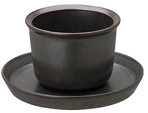 KINTO LT 21235 Cup & Saucer, 6.3 fl oz (160 ml), Black, Microwave and Dishwasher Safe