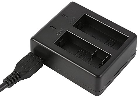 IXROAD Action Camera Charger, Dual USB Battery Charger for Action Cam Sports Camera