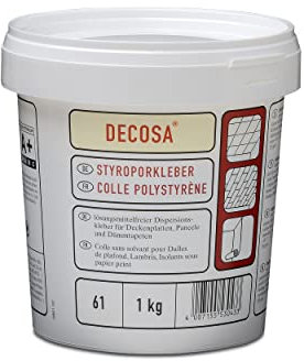 DECOSA Colle Polystyrène - blanc - seau 1 kg - 1 seau