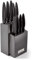Judge Sabatier Black Metallic Knife Block with 9 Knives, Stainless Steel, Dishwasher Safe - 25 Year Guarantee