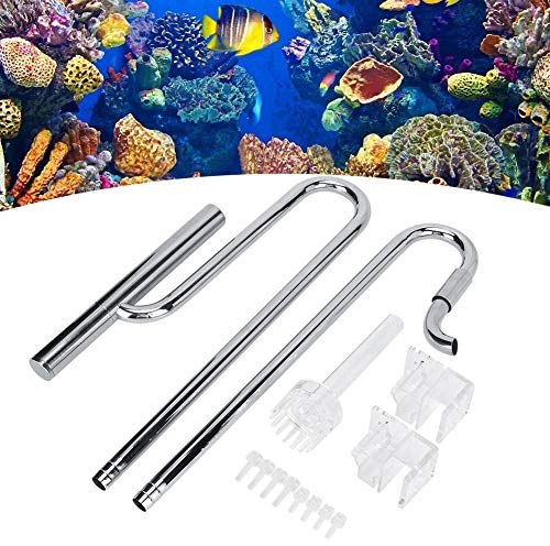 Pssopp Pip Surface Skimmer Aquarium Filterrohr Edelstahl Zufluss Abflussrohre zum Entfernen von Aquarium gepflanztem Tankschaum