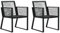 vidaXL 2X Gartenstuhl Sessel Stuhl Essstuhl Gartenmöbel Stühle Balkonstuhl Terrassenstuhl Gartenstühle Gartensessel Rattanstuhl Schwarz PVC Rattan