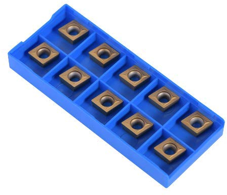 10pcs CNC Hartmetall Einsatzschneider Wendeschneid Drehmaschine Fräseinsätze Drehen Werkzeuge Drehbank-Drehwerkzeug 6 x 10 x 4 mm/0,47 x 0,39 x 0,16 Zoll mit Box