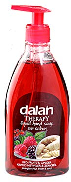 Dalan Therapy flüssige Handseife Pumpflasche - Rote Früchte & Ingwer - 12er Pack (12x 400ml)