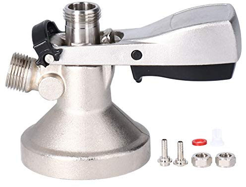 Ymiko Acoplador de elaboración de Cerveza, latón, acoplador de Barril de elaboración de Cerveza de Acero Inoxidable, Accesorio de elaboración de Cerveza Tipo G G5 / 8 para Bares, Pubs, restaurantes