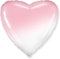 Ballonim® Herz Rosa/Weiß Luftballons 70 cm Folienballon Geburtstag xxl Ballon
