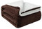 Aspire Homeware Sherpa Fleece Blanket Fluffy Bed Throws Blankets for Sofas Reversible Soft Thick Large Travel Blanket Microfiber Sofa Throw (Coffee, Single (130 x 150 cm))