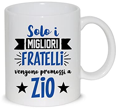 thedifferent Tazza Mug ceramica solo i migliori fratelli sono promossi a zio 350ml festa compleanno idea regalo
