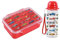 I-Drink – Bundle Lunch box + Borraccia Tritan 400ml, per Bambini, Porta Merenda, Picnic, Scuola, Senza BPA, con Disegni di Infanzia (Macchine)