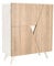MyosHome - Bequeme Kommode aus Eiche und Weiß, 80 x 94 x 34 cm Mars - Eingangsmöbel, Sideboards für Wohnzimmer, Eingangsbereich