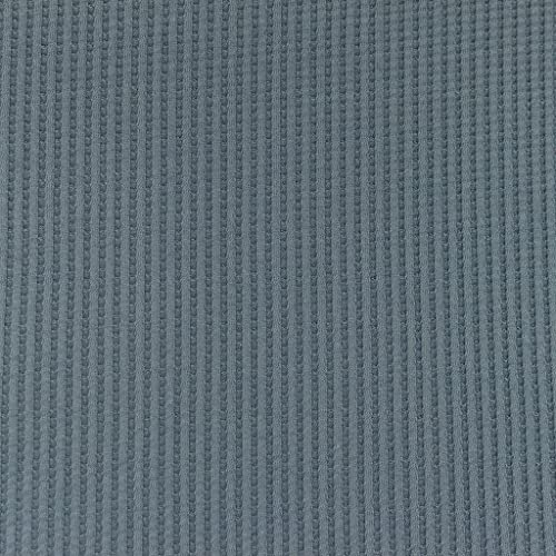 Waffel-Jersey-SNOOZY-Waffelpique, Pique, Waffel, Jersey, Kleiderstoff, Hemden,-150 cm breit-50 cm Schritte-Meterware-97 Prozent Baumwolle-3 Prozent Elasthan-300 g/qm (Altblau-654-SNOOZY)
