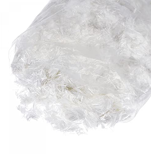 sourcing map Hachée Fibre Verre Brins 9mm Longueur Anti-fissuration Fibres Verre pour Ciment Mélanger pour Bâtiment Parois Jardin Sol 1LB