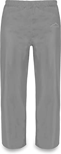 normani Kinder Regenhose Matschhose Überziehhose ungefüttert - 100% Wasser -und Winddicht Farbe Grau Größe M/134-140