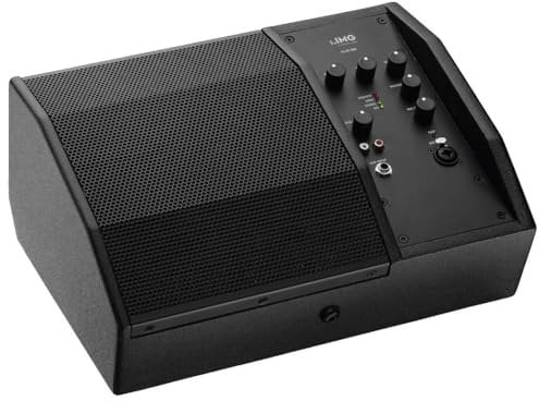 IMG STAGELINE Flat-M8 Aktive PA-Bühnenmonitorbox, 300W, schwarz