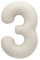 Giant Foil Number 3 Balloon - 86 cm - Matte Nude Colour - 1 Count (Pack of 1)