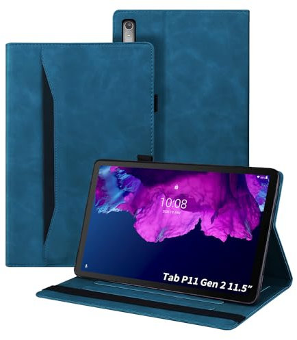 Auslbin Case for Lenovo Tab P11 (2nd Gen) 11.5 Inch TB350FU/TB350XU 2022 PU Leather with Stand Function Tablet Case Protective Cover for Lenovo Tab P11 (2nd Gen) 11.5 TB350FU/TB350XU 2022, Blue