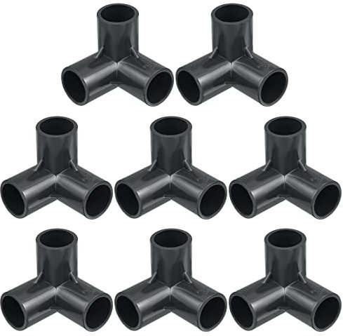 PATIKIL 20mm ID U-PVC Tubo Raccordi, 3pz 3 Vie Gomito Lato Uscita T Mobili Raccordi Tubo Connettore per Giardino Irrigazione Supporto