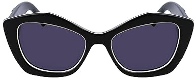 KARL LAGERFELD Damen Kl6127s Sonnenbrille, schwarz/weiß, One Size