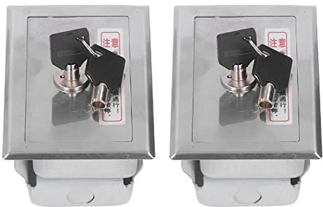 2 Pezzi Scatola Interruttore a Chiave in Acciaio Inox Universale con Chiavi Set di Accessori Kit per Interruttore a Chiave Porta Interruttore a Chiave Porta Serranda Avvolgibile