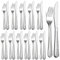 HaWare Steakbesteck Set für 12 Personen, 24-teilig Edelstahl Tafelmesser und Tafelgabel Set, Messer und Gabel Besteck Set mit Hammergriff, Steakmessr Steakgabel Set für Steak/Pizza, Spülmaschinenfest
