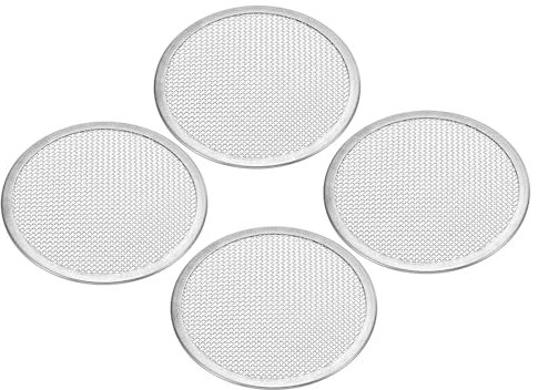 PATIKIL Sprouting Lids, 4Pcs 70mm Stainless Steel Screen Strainer Lids for Wide Mouth Canning Jars, Silver Tone