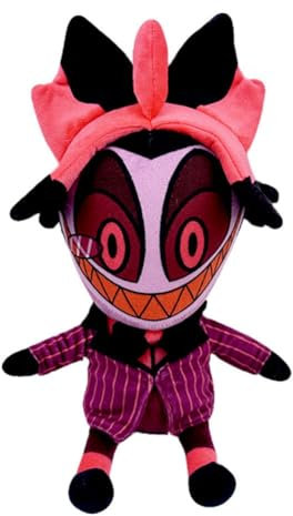 SBJJGQIS Teuflisch Hotel Plüschtier, Hazbin Plush Kuscheltier Für Kinder,Lustiges Hazbin Kissen, Süße Hotel Hazbin Catnat Accion Puppe Für Kinder Und Erwachsene,Fans, Geburtstag Und Weihnachten