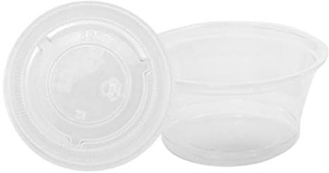 Bella Vita Salsera de plástico PET + tapas de PET transparente 50 unidades 60 ml