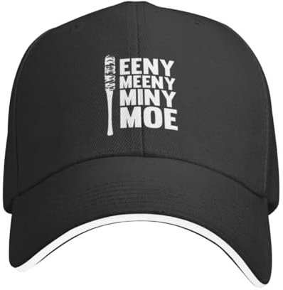 TRTDYF Baseball Kappe Baseball Cap Eeny Meeny Miny Moe Negan Lucille TWD Baseball Cap Sommermützen Luxusmütze Damen Strandmütze Herren Geschenk