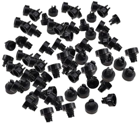 HBNYHLKW 100 pièces/Ensemble 7.5mm Rivets de Roue de Voiture Remplacement en Plastique Clou Pneu écrous Goujons boulons Rivets for décoration de lèvre de Jante de Voiture(Black-100pcs)