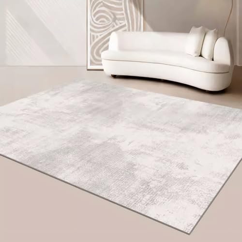Teppich antirutsch für Teppich deko Zimmer Tumblr Grau Wohnzimmerteppich, abstraktes Tuschedesign, Bodendekoration Teppich Wohnzimmer 60x120cm