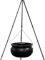 JTBDWOSK Halloween Deko Outdoor Großer Hexenkessel auf Stativ mit Lichtern,Hexenkessel Süßigkeiten Kessel für Großer Süßigkeiten Halloween Party Dekoration,Schwarz,78cm