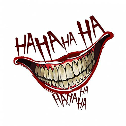 Joker Graffiti Auto Sticker - Wasserdicht - Dekoration für Auto, Laptop, Geschenk - Rot, Blau, Schwarz - Vinyl - Cartoon - Irregulär - 1 Stück