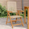 ZEYUAN Gartenstühle 2 STK. Beige Massivholz Akazie und Poly Rattan, Gartenmöbel, Terrassenstühle, Balkon Stühle, Balkonstuhl, Garten Stühle Für Draussen - 367653
