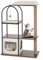 COSTWAY Kratzbaum mit Katzenhöhle, 118cm Katzenbaum mit abnehmbarem Katzenbett & Ball & Kratzmatte, Katzenkratzbaum Metallrahmen, Katzen Kletterbaum 4 Ebenen, Aktivitätsbaum Vintage, Weiß