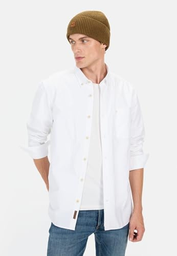 camel active Herren Oxford Hemd aus zertifiziertem Organic Cotton Weiß, menswear-6XL