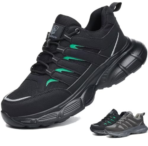 Zapatos de Seguridad Hombre Mujer Calzado de Seguridad Comodo Zapatillas de Seguridad Puntera de Acero Antideslizante