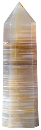 Kristallturm, Kristallstein-Dekoration für Zuhause, natürlich, poliert, sechseckig, Prismenstein für Esstisch